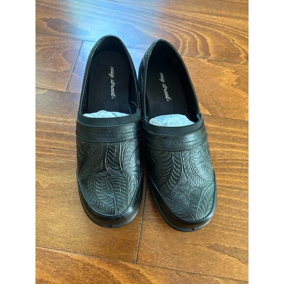 Easy Street Women's Origin, Black Tool Floral Design NEW 9.5 M Slip On - Picture 3 of 7